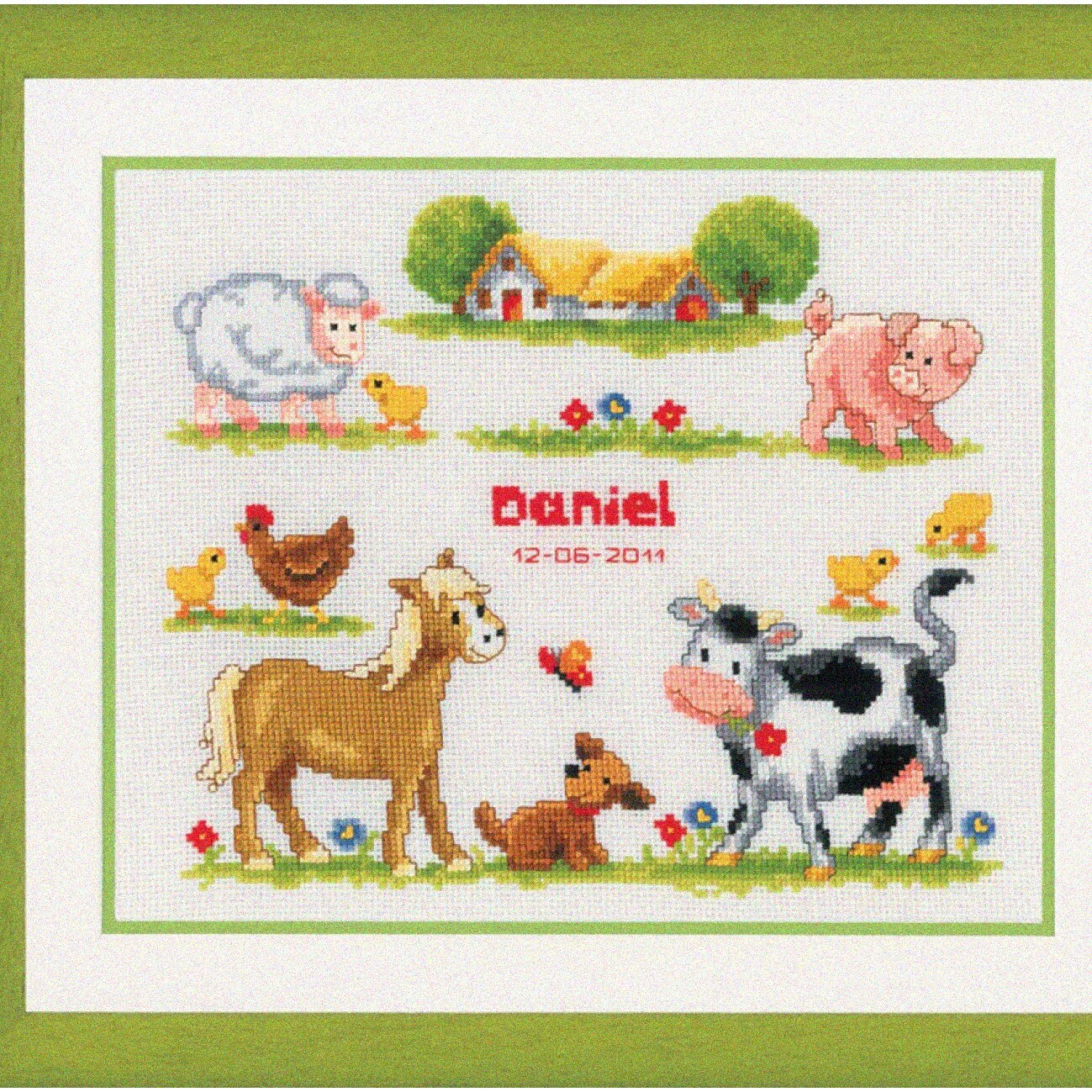 Farmyard Cross Stitch Kit for Beginners and Artisans