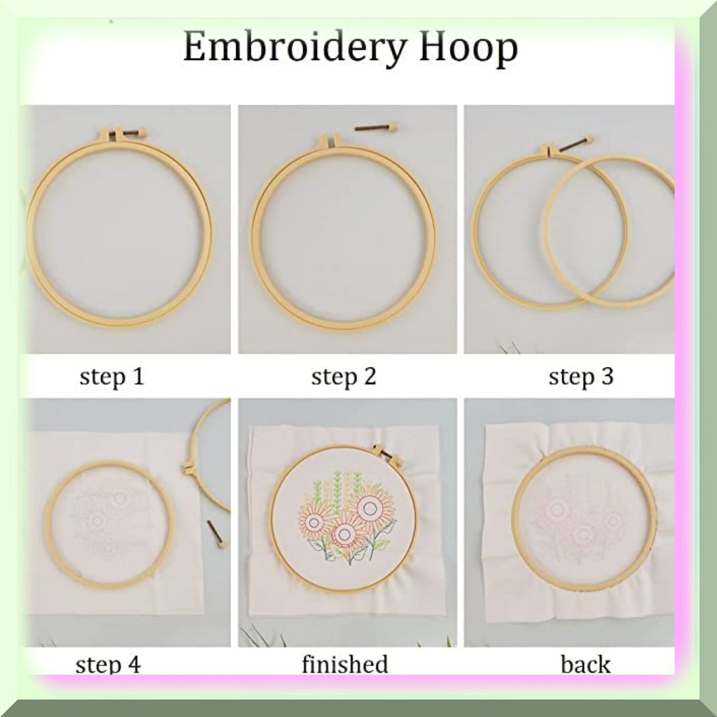 Vibrant Embroidery Kit for Beginners with Hoops and Threads