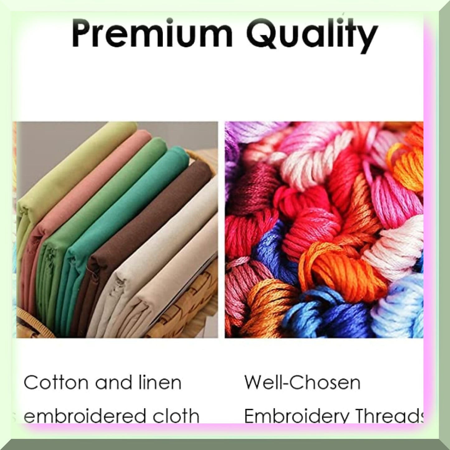 Vibrant Embroidery Kit for Beginners with Hoops and Threads