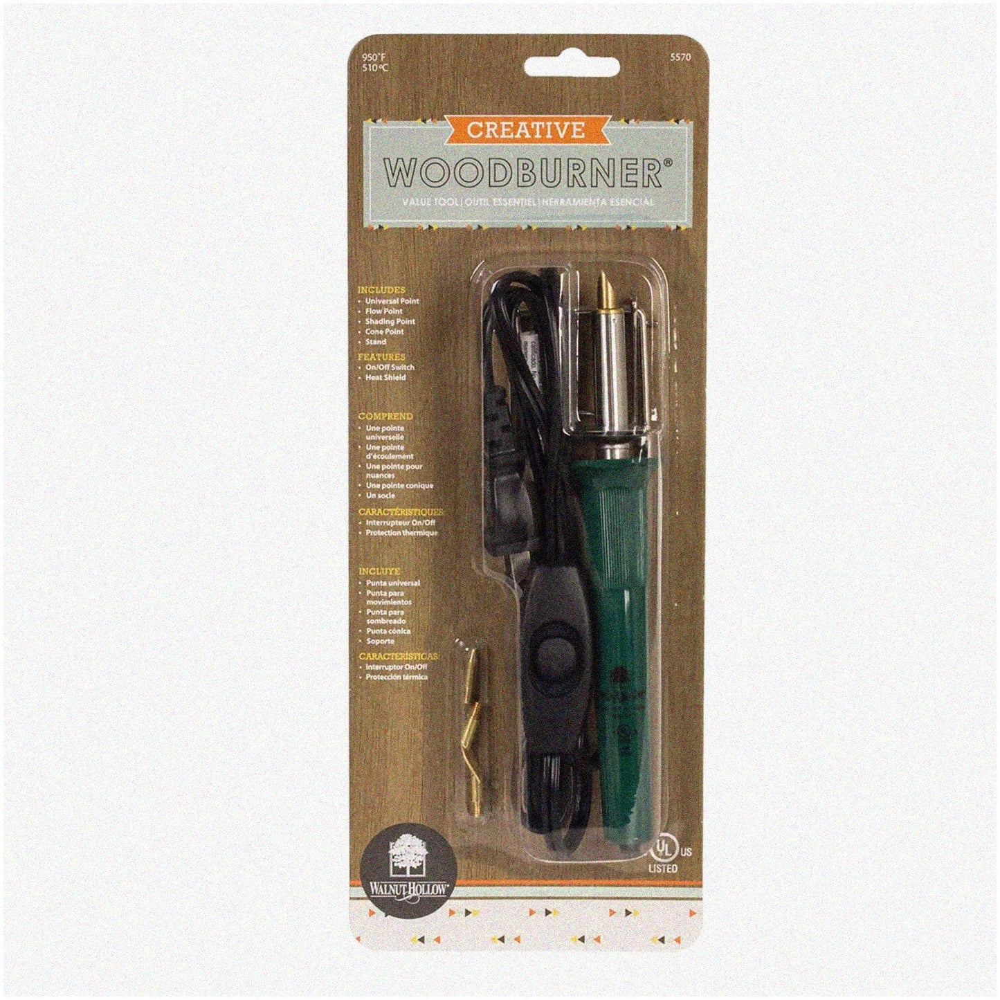 Wood Burning Pen Set with 4 Tips and Stand