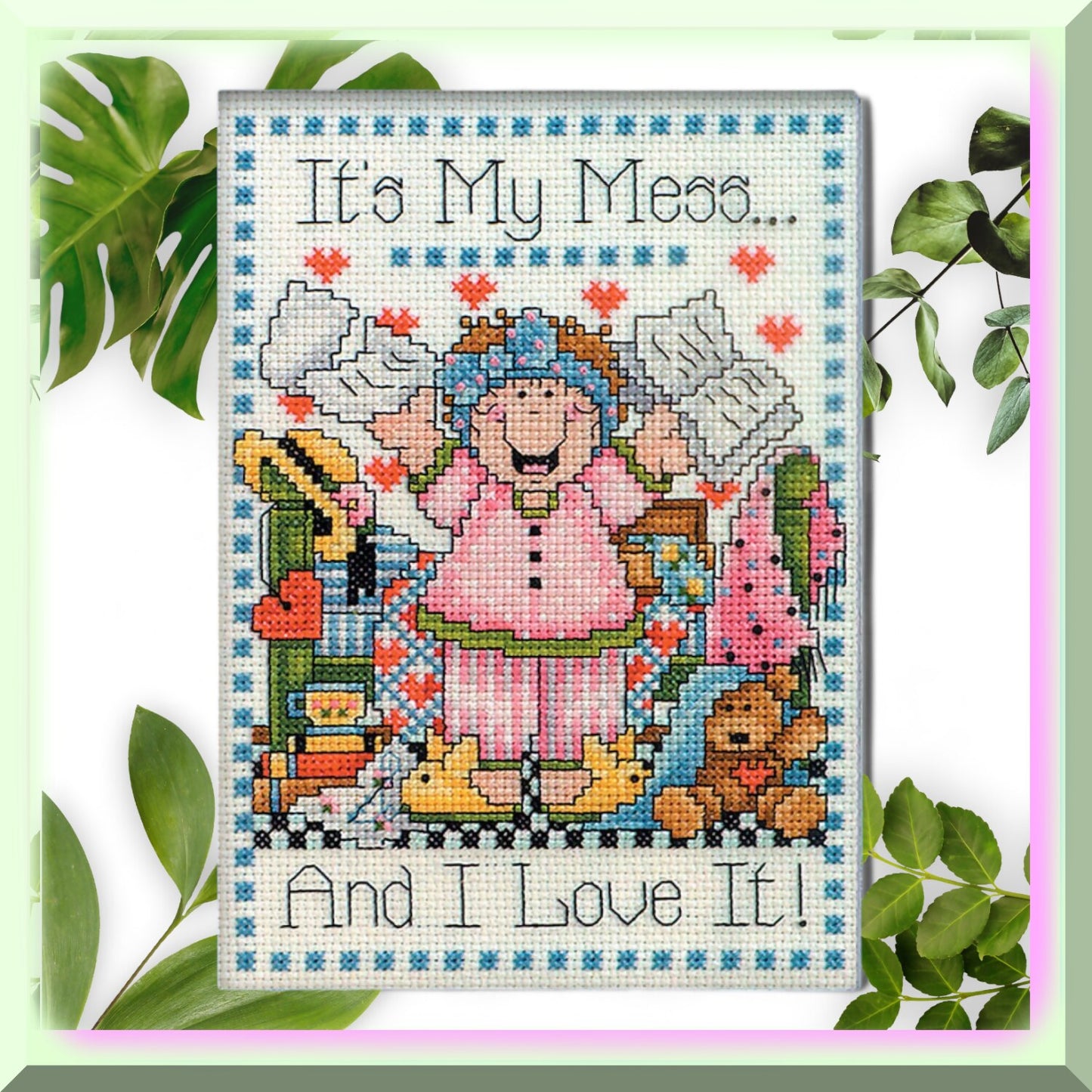 Petite Cross Stitch Kit with 14 Count Aida Fabric
