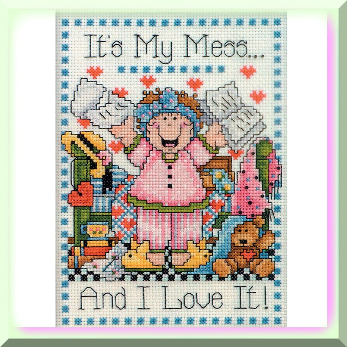 Petite Cross Stitch Kit with 14 Count Aida Fabric