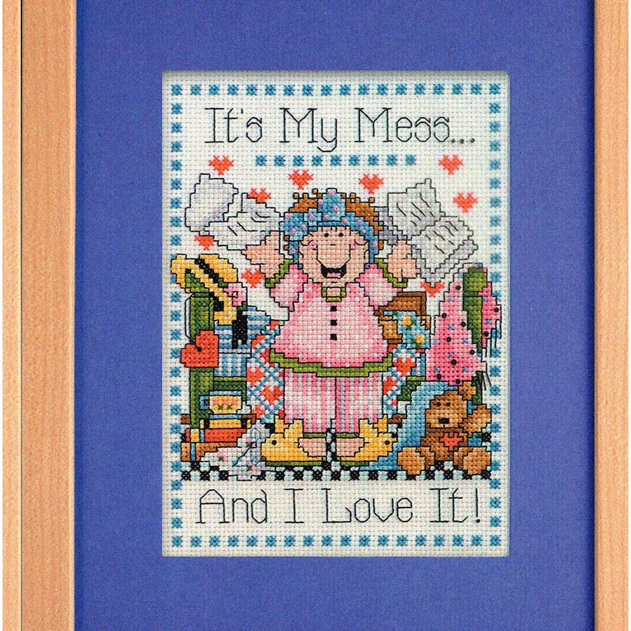Petite Cross Stitch Kit with 14 Count Aida Fabric