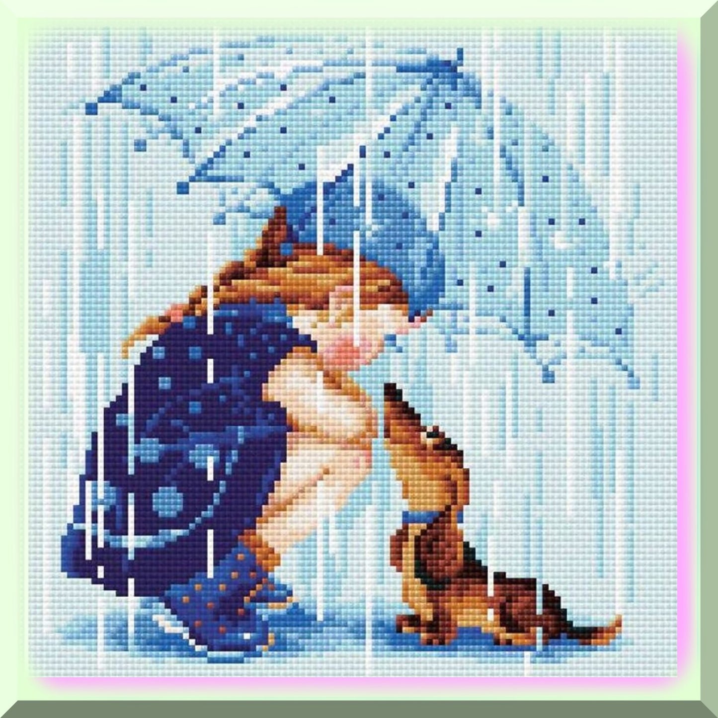 Diamond Raindrop Mosaic Kit for Creative Art Projects