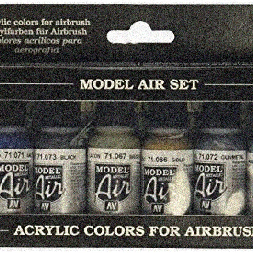 Metallic Marvels Model Air Paint Set - 8 Colors, 1/2 Fl Oz