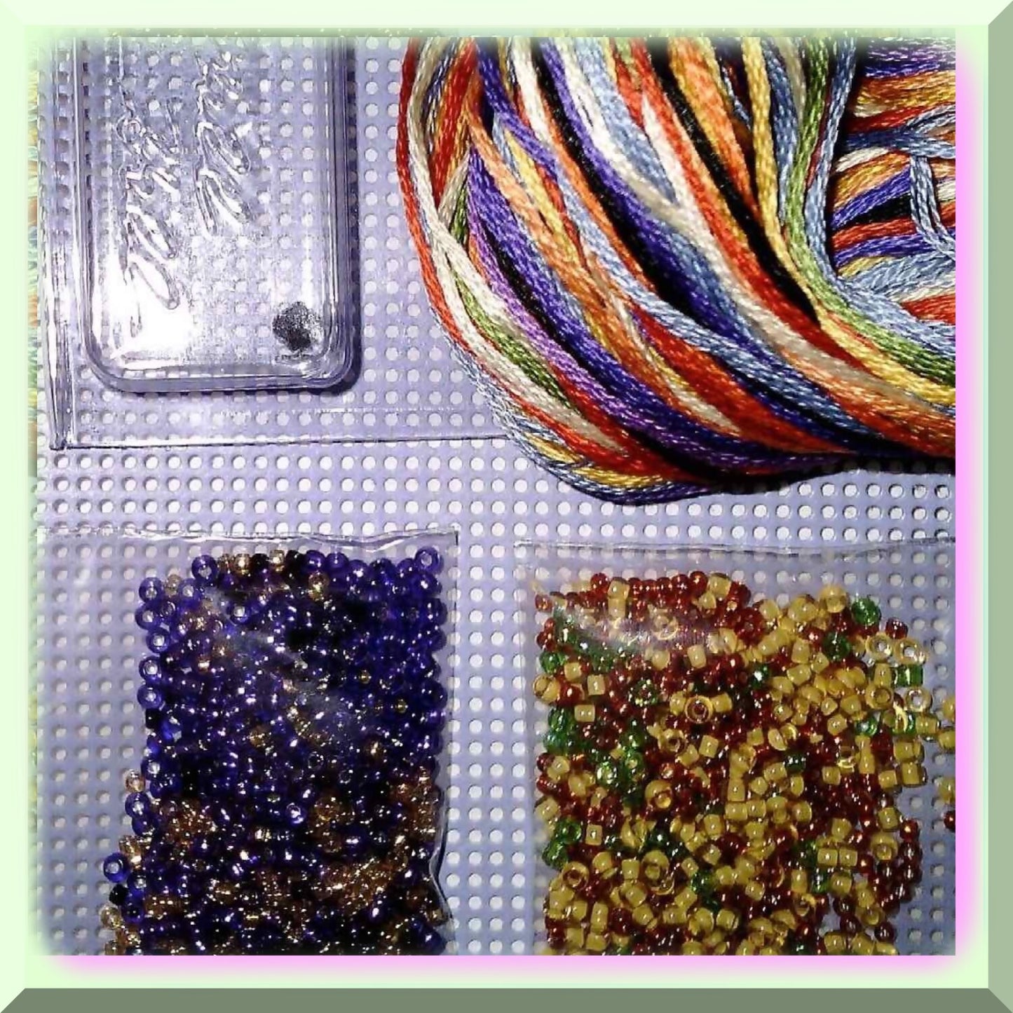 Autumn Harvest Beaded Cross Stitch Ornament Kit