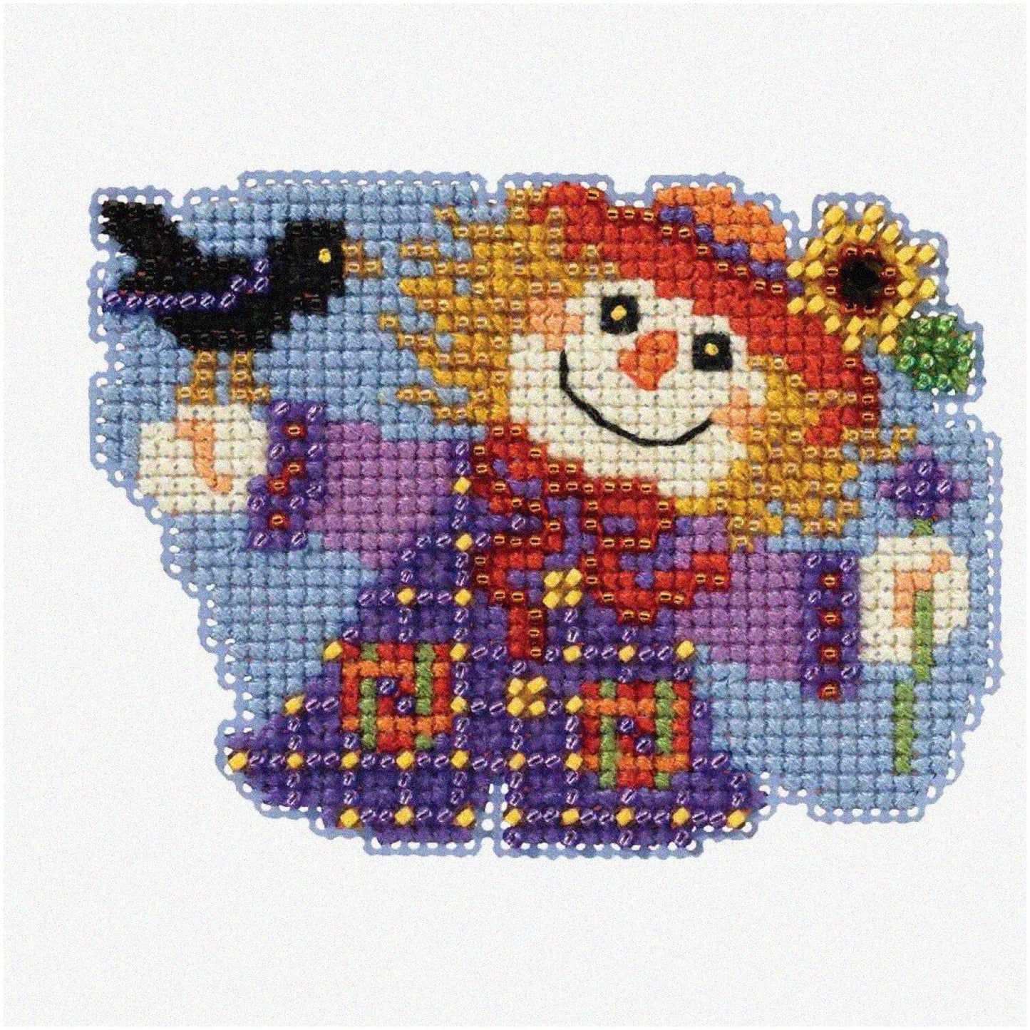 Autumn Harvest Beaded Cross Stitch Ornament Kit