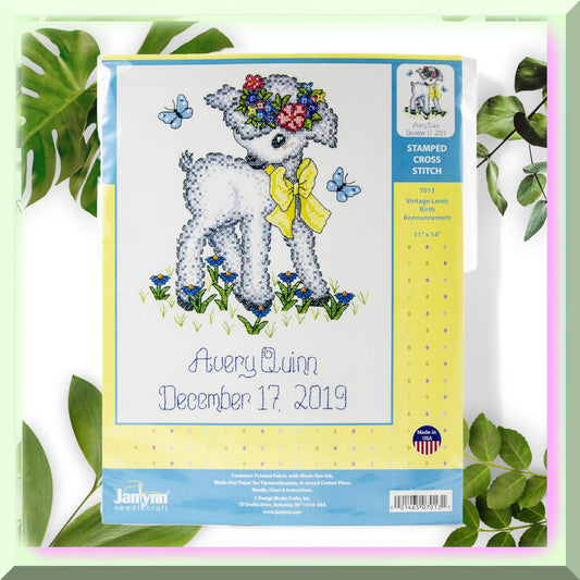 White Cross Stitch Kit for Crafting and Embroidery