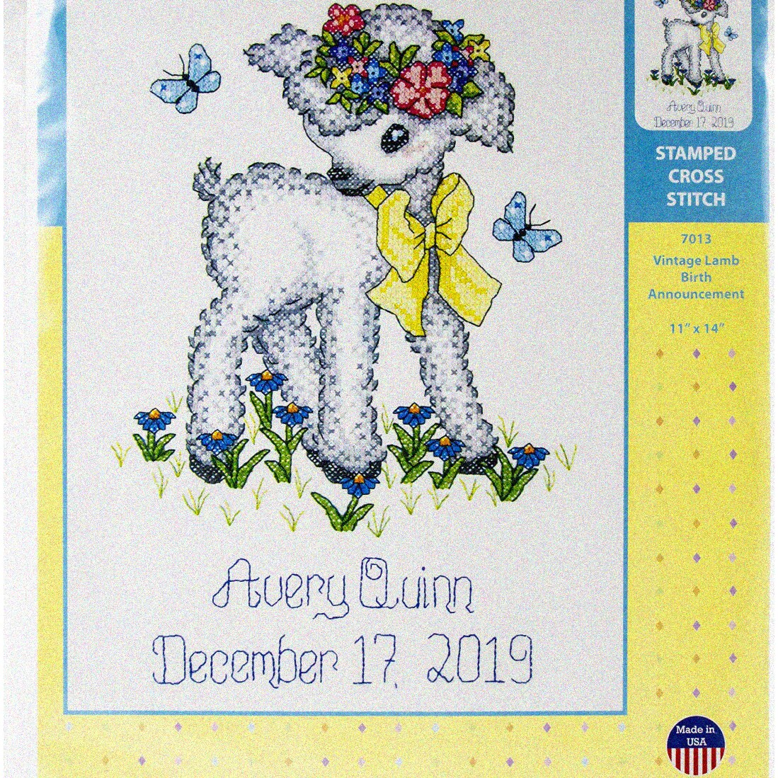 White Cross Stitch Kit for Crafting and Embroidery