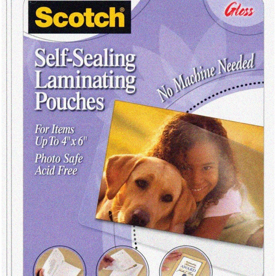 4x6 Inch Self-Sealing Glossy Laminating Pouches (5 Pack)