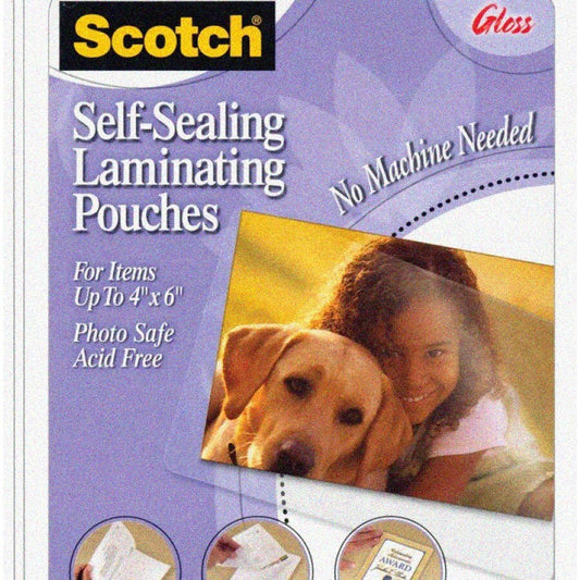 4x6 Inch Self-Sealing Glossy Laminating Pouches (5 Pack)