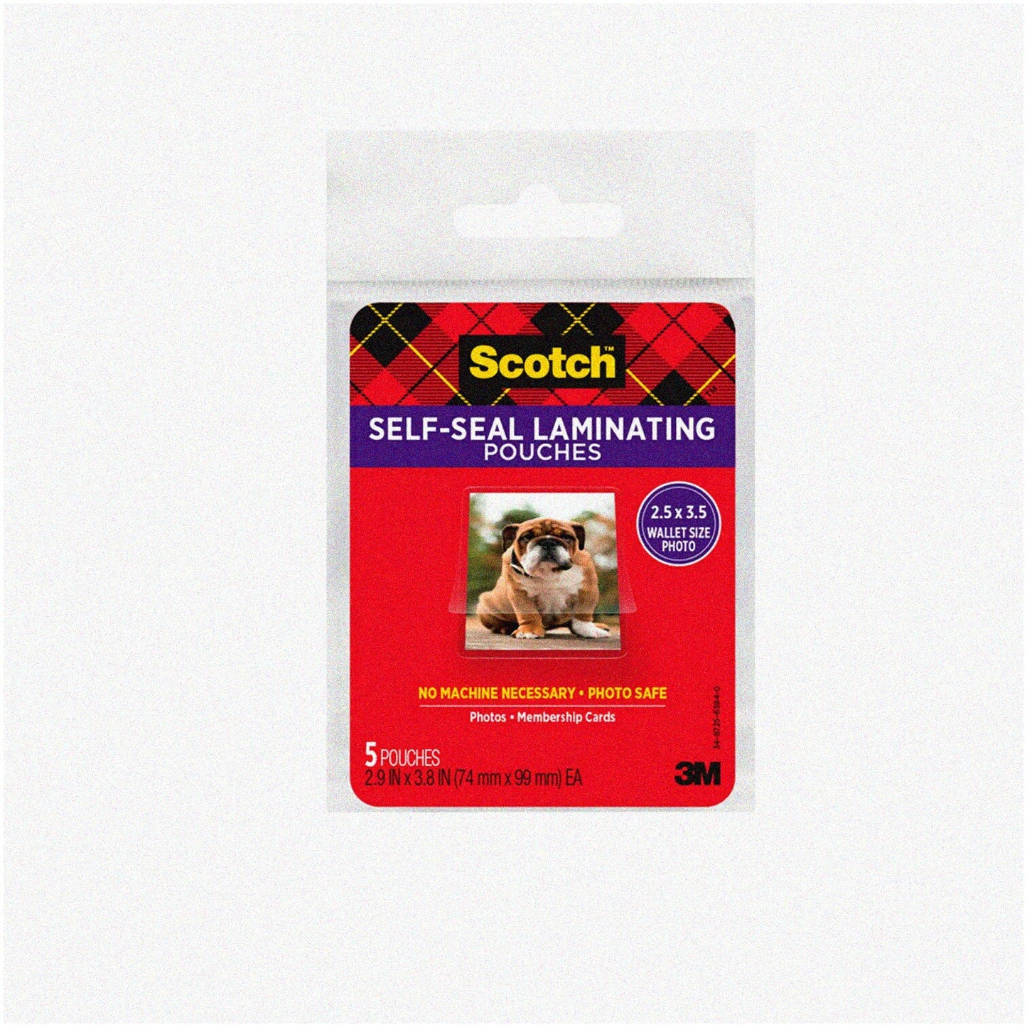 GlossyGuard Wallet Photo Laminating Pouches, 2 1/2 x 3 1/2, 5 Pack
