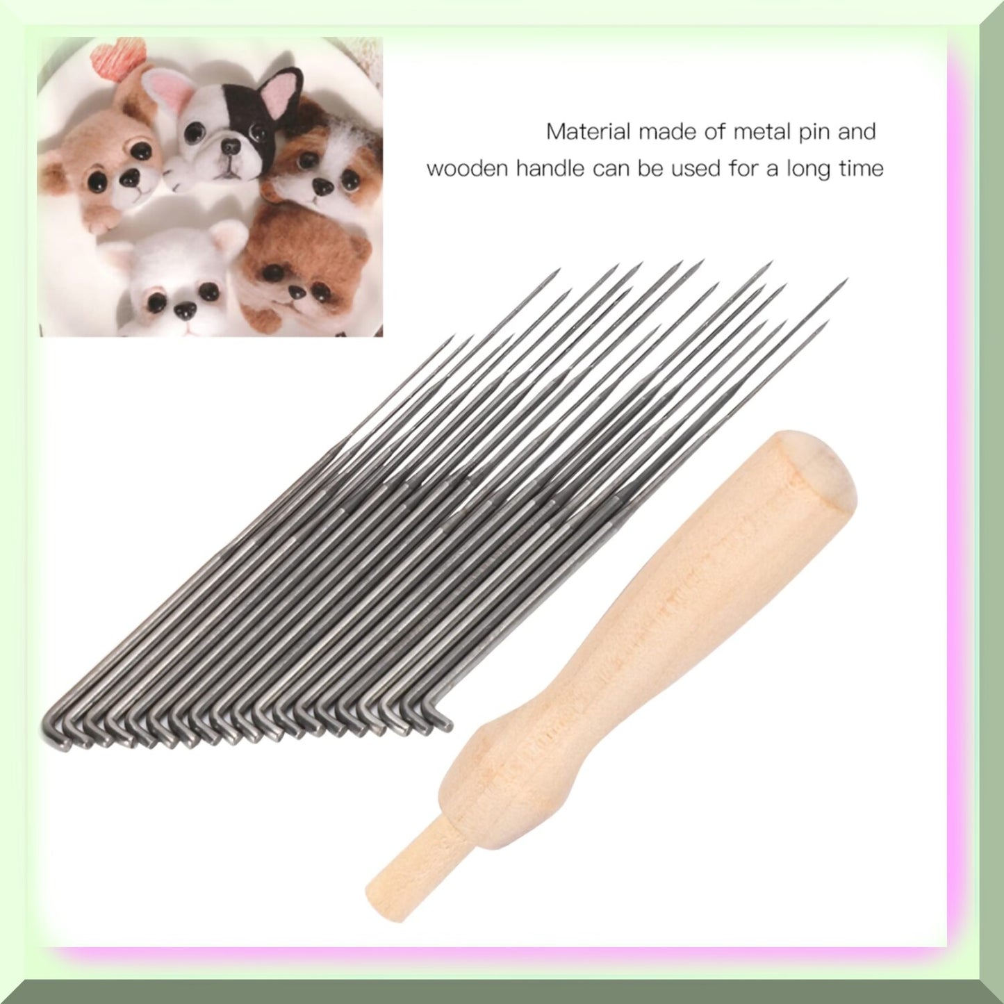 Needle Felting Kit with 3 Sizes and Storage