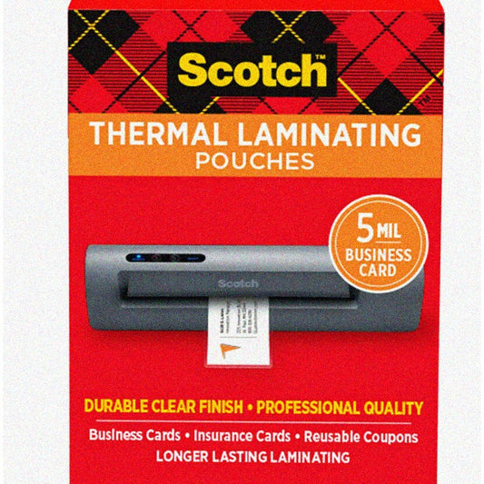 100-Pack Clear 5 Mil Thermal Laminating Pouches for 2.3x3.7 in. Items