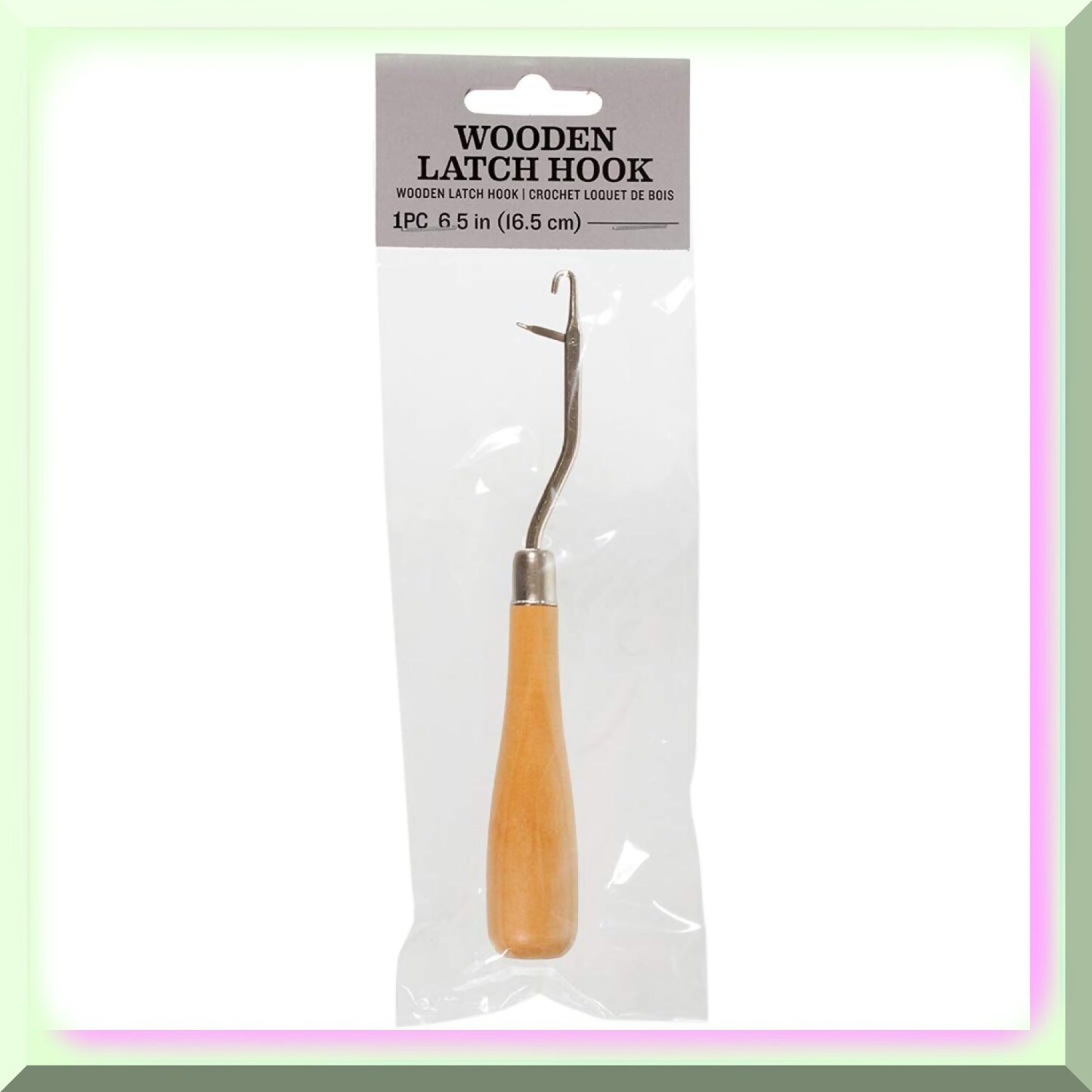 Wooden Comfort Latch Hook for Rugs and Gridded Projects