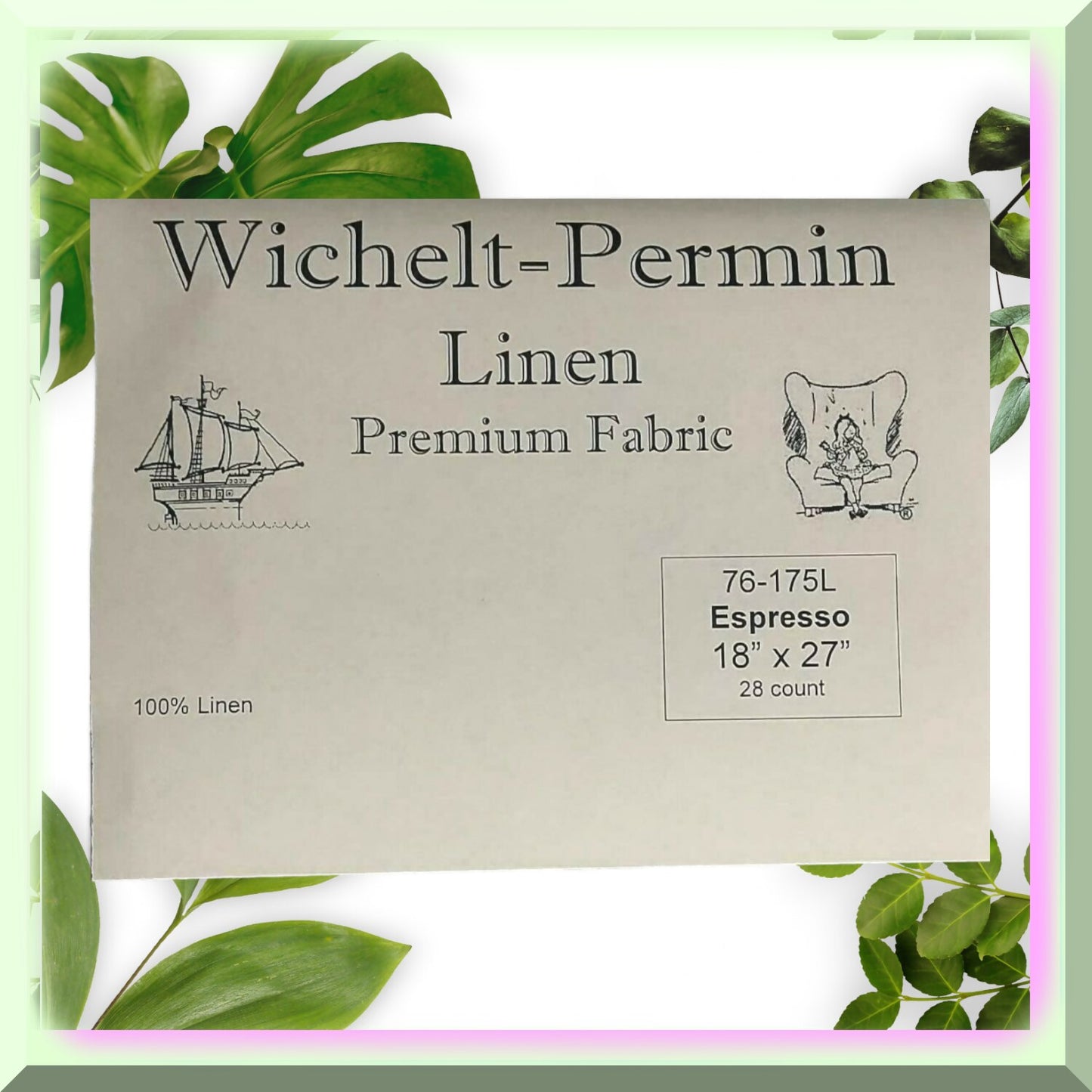 Premium Linen Cross Stitch Fabric 28 Count 18x27 Dark Brown