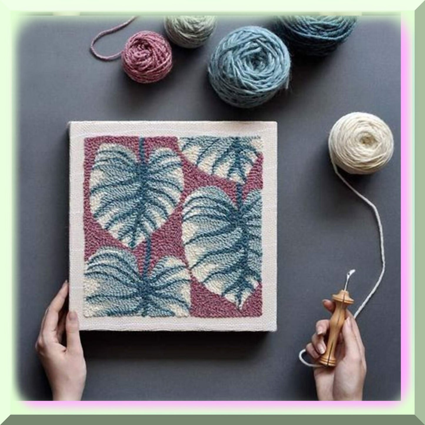 Punch Needle Embroidery Kit for Home Decor and Crafts