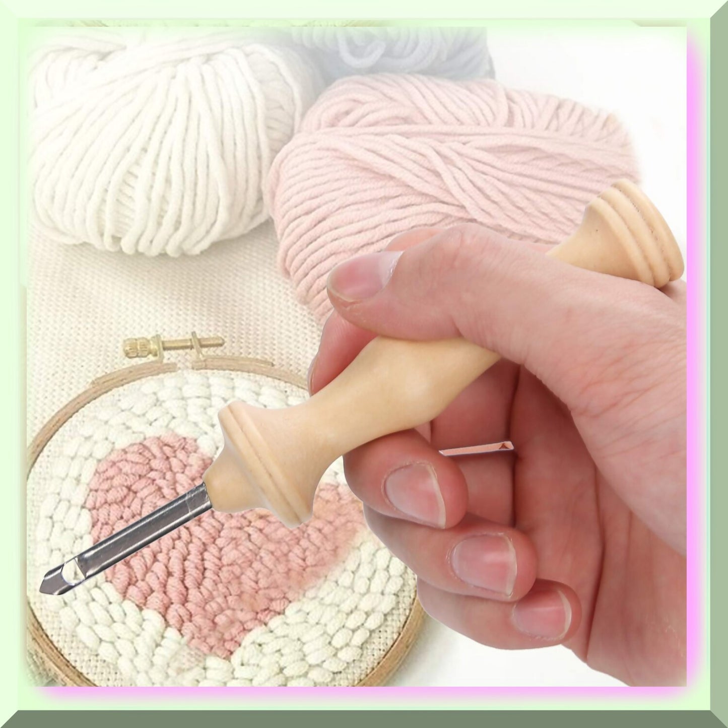 Punch Needle Embroidery Kit for Home Decor and Crafts