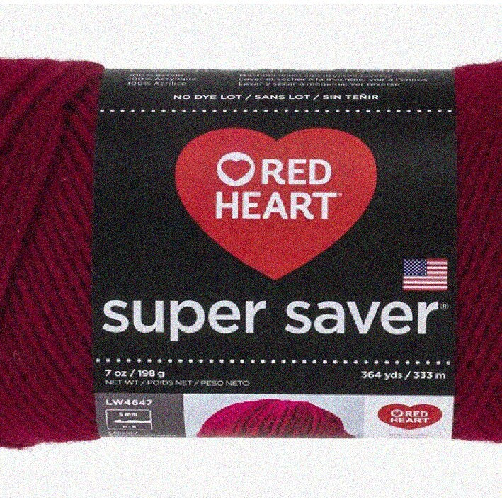 Burgundy Super Saver Acrylic Yarn 364 yards