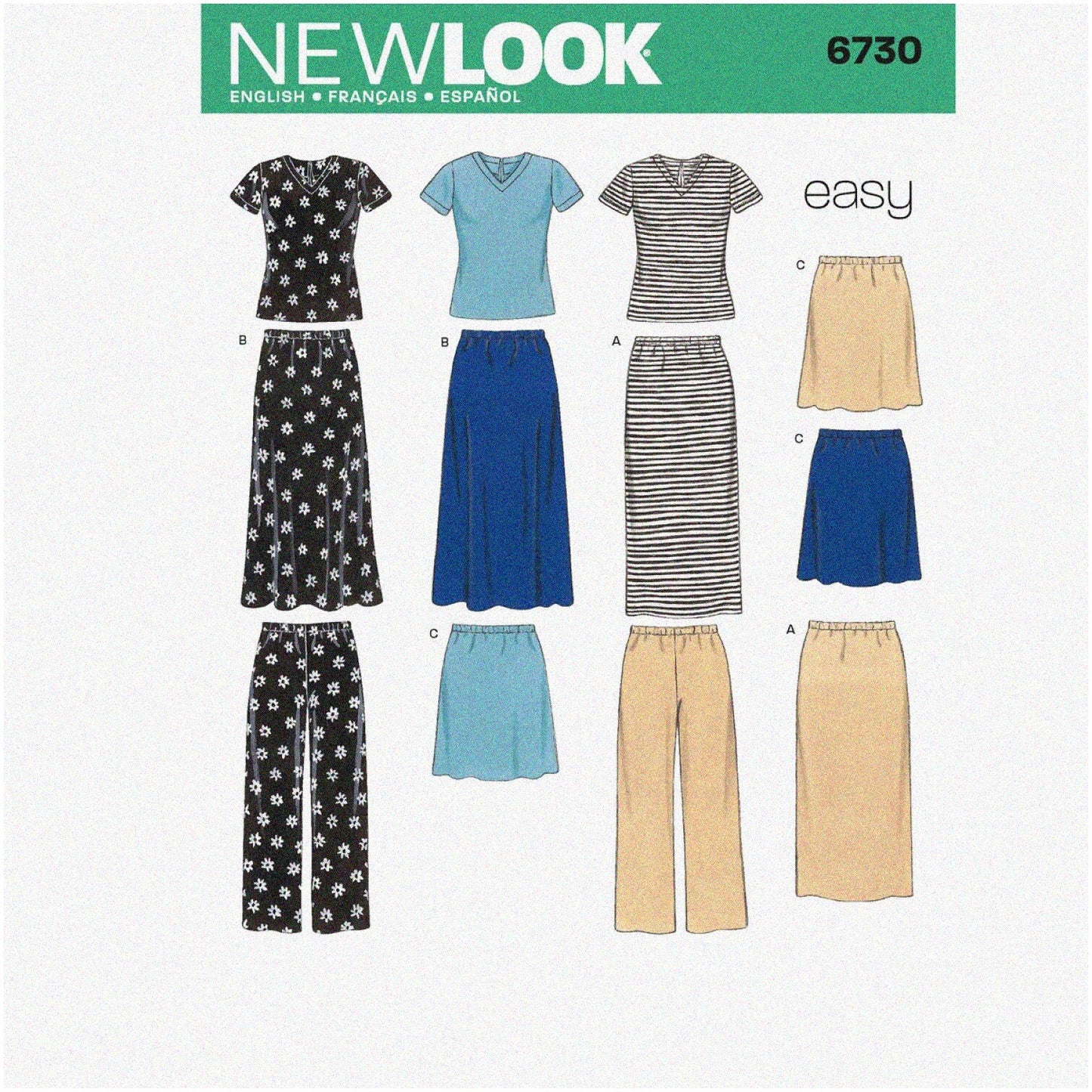 Mix & Match Sewing Pattern for Misses, Sizes S-XL