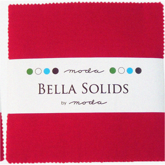 42 Red Cotton Fabric Squares 5-inch Quilt Pack