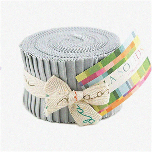 Grey Serenity Jr Jelly Roll 20 Pre-Cut Cotton Fabric Strips