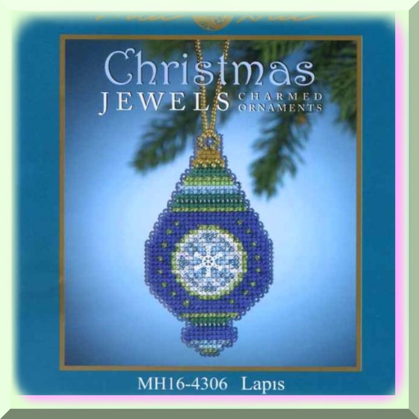 Beaded Cross Stitch Ornament Kit for Creative Crafters
