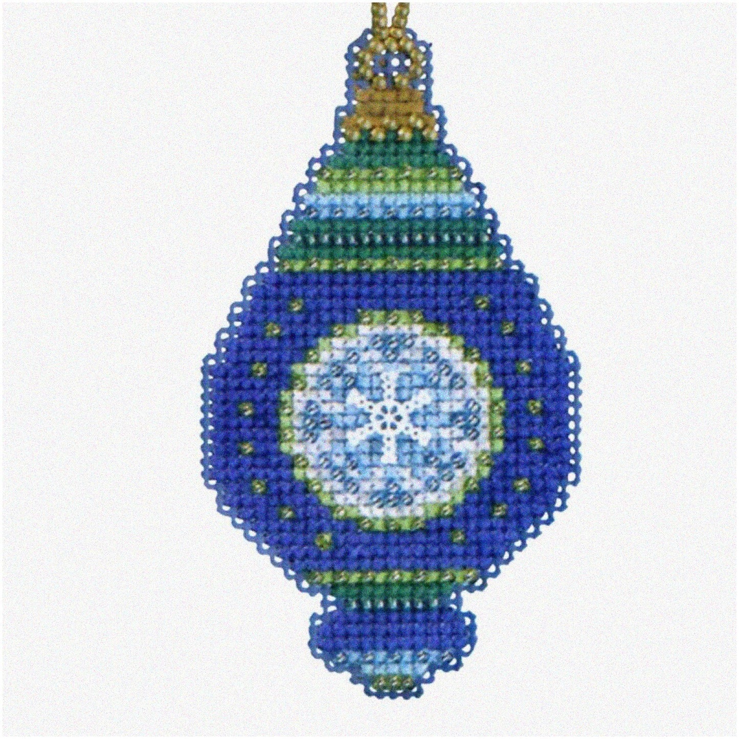 Beaded Cross Stitch Ornament Kit for Creative Crafters