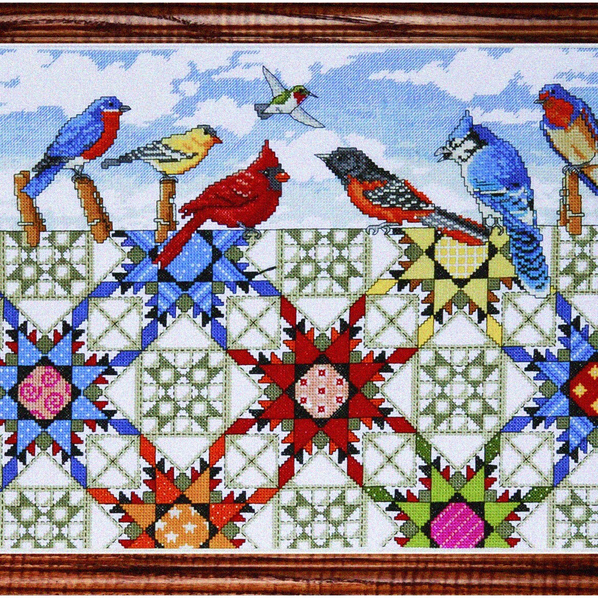 Vibrant 12x16 Cross Stitch Kit with Red Design