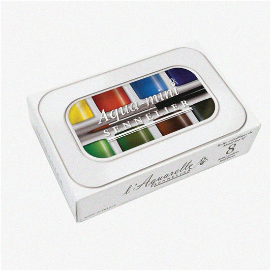 French Watercolor Set 8 Colors Portable Art Kit