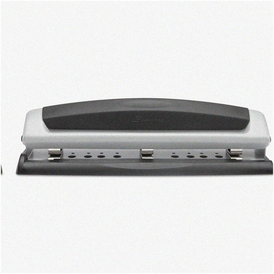 Adjustable Desktop Puncher 3 Hole 10 Sheets Black Silver