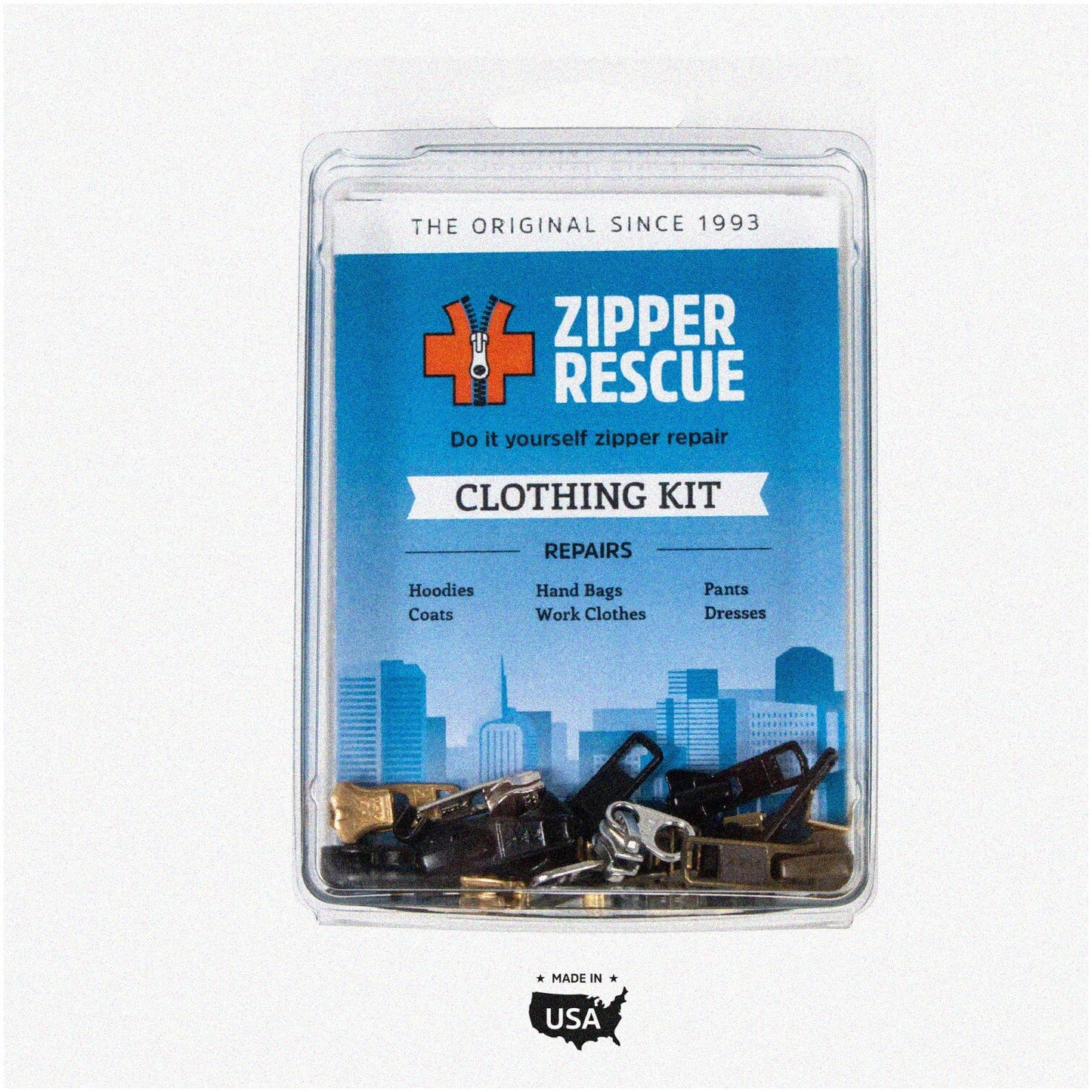 Clothing Repair Kit for Zippers and Accessories