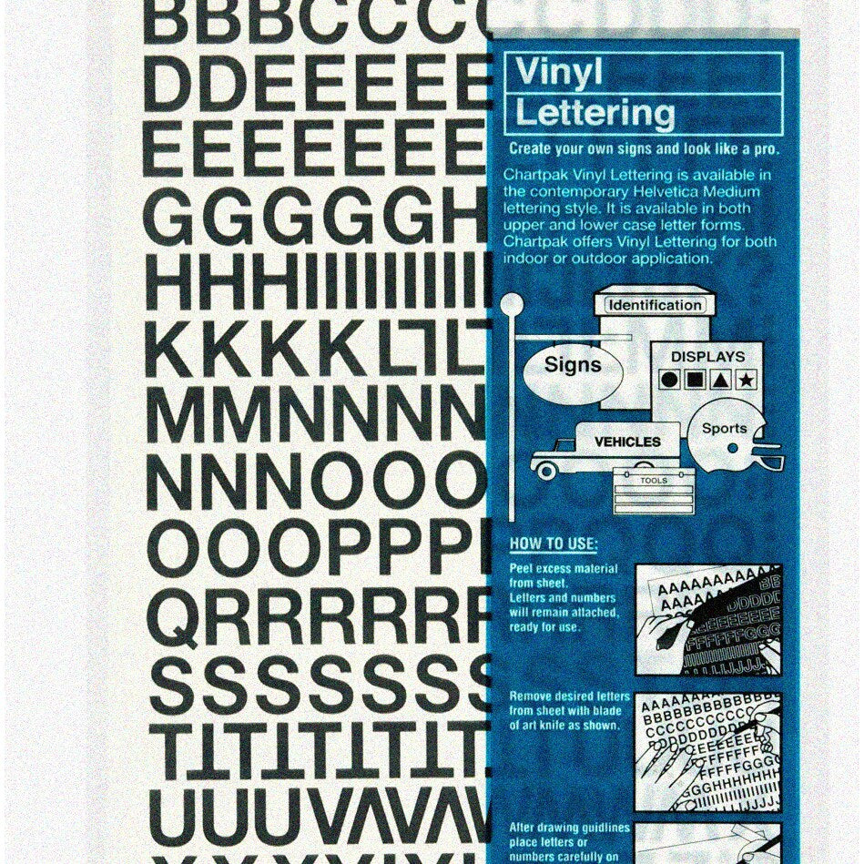 VinylVerse Adhesive AlphaNumeric Pack 201 Black
