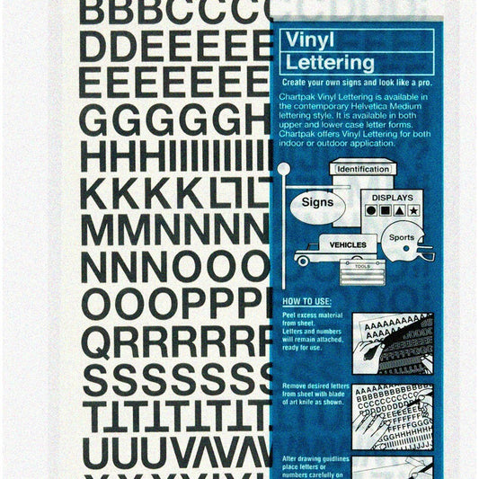 VinylVerse Adhesive AlphaNumeric Pack 201 Black