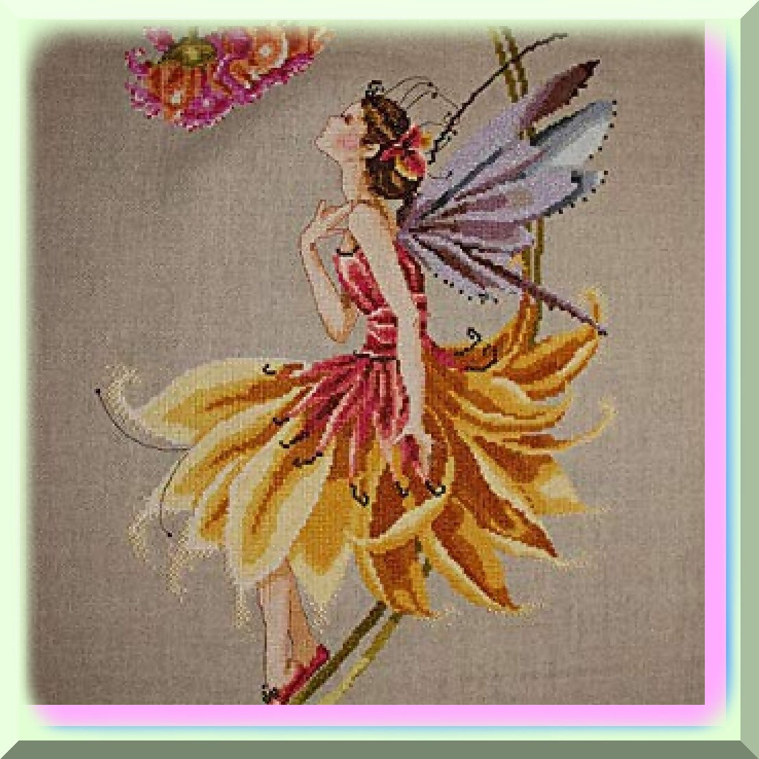 Enchanting Petal Fairy Cross Stitch Kit for Beginners