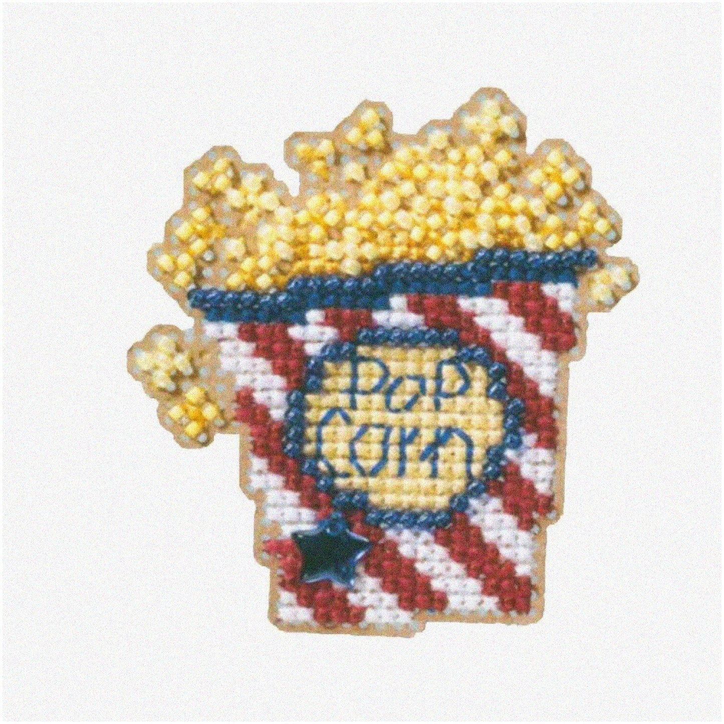 Spring Bouquet Cross Stitch Kit with Beads and Display Magnet