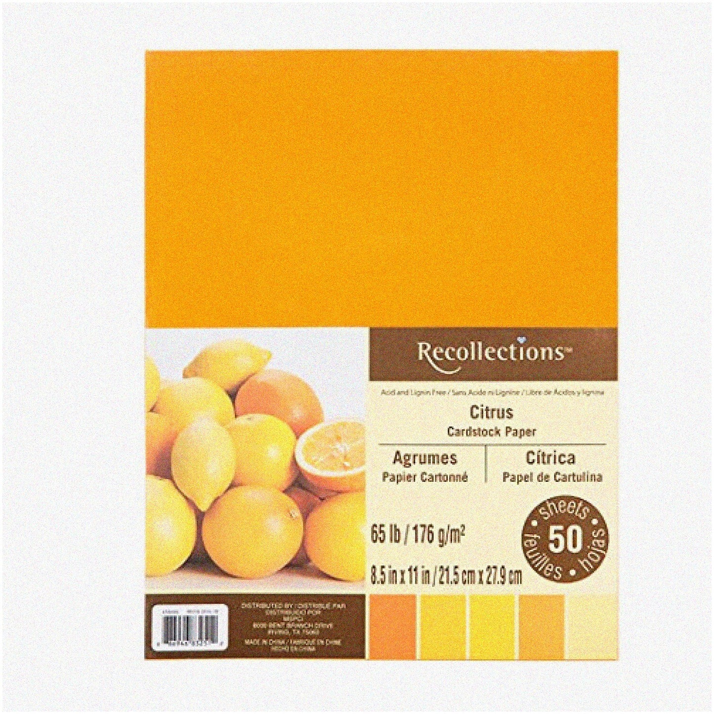 Vibrant 8.5" x 11" Cardstock Pack 50 Sheets