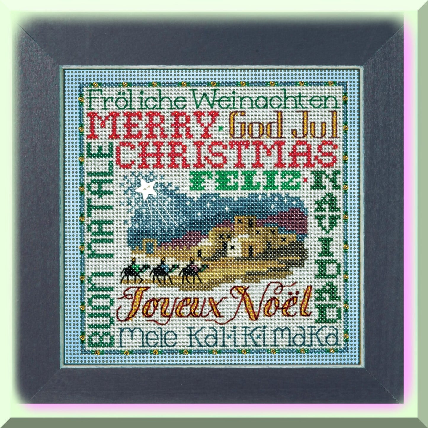Winter Wonderland Beaded Cross Stitch Kit for Festive Crafting