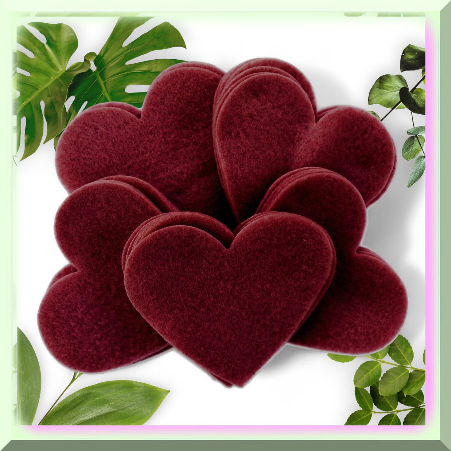 Heartfelt Red Felt Hearts Set for Crafts and Decorations