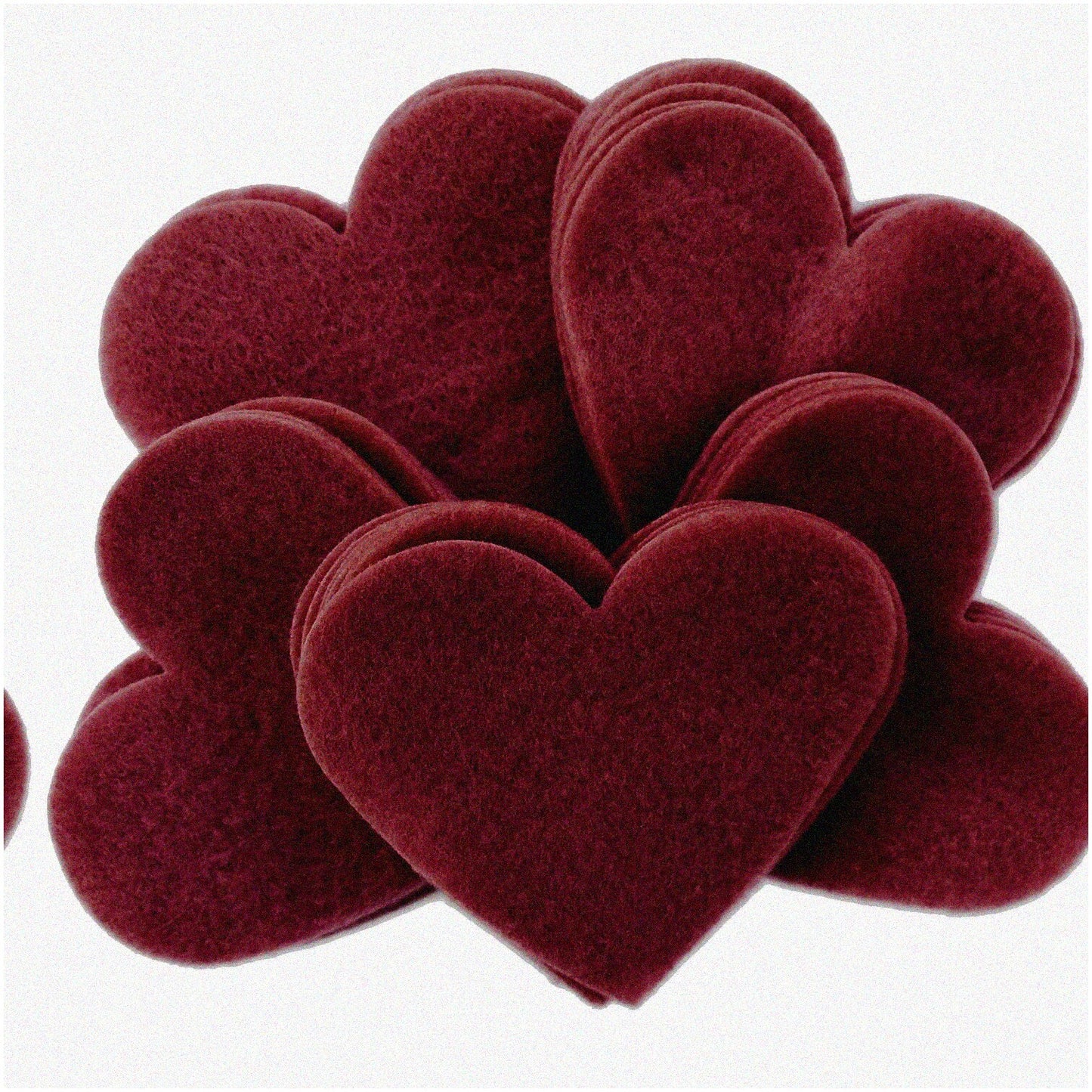 Heartfelt Red Felt Hearts Set for Crafts and Decorations