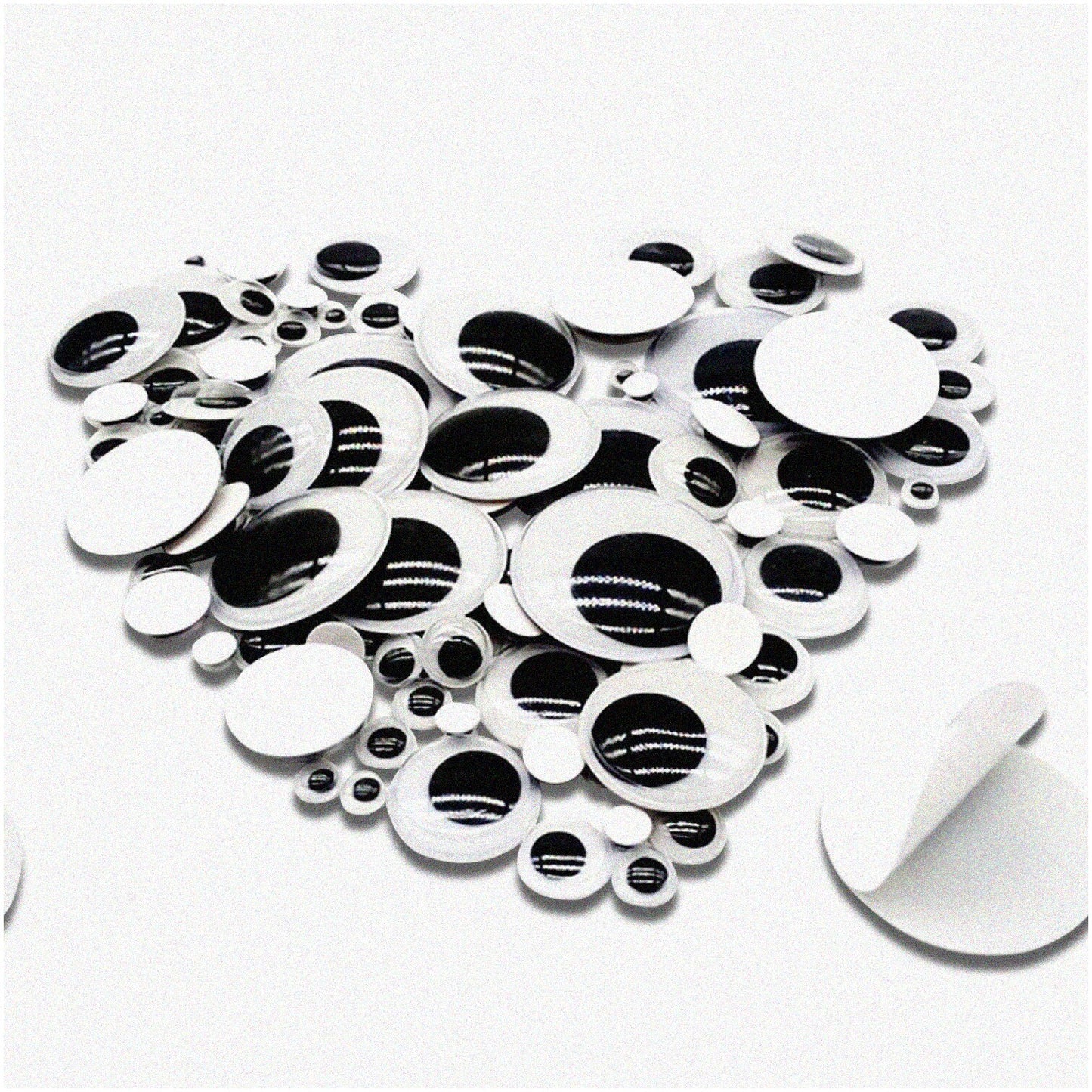100pcs White Round Adhesive Stickers 6mm-35mm