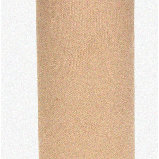 Beige Tulle Fabric 6" x 25 Yards
