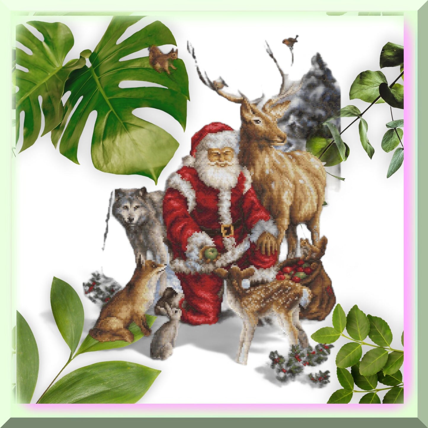 Golden Woodland Cross Stitch Kit for Beginners