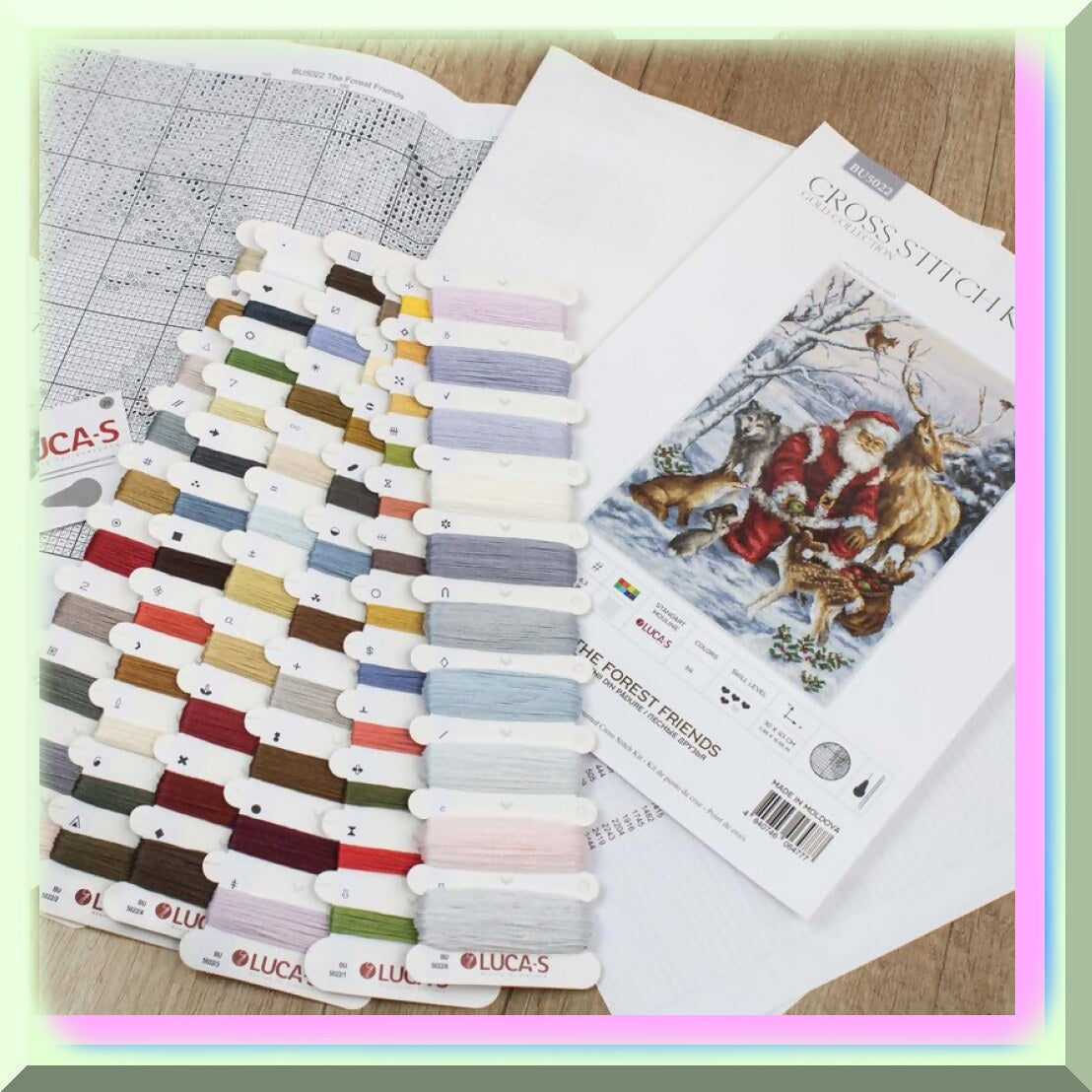 Golden Woodland Cross Stitch Kit for Beginners