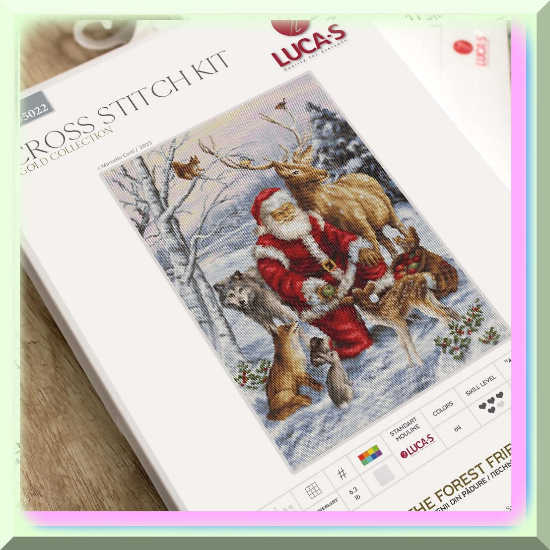Golden Woodland Cross Stitch Kit for Beginners