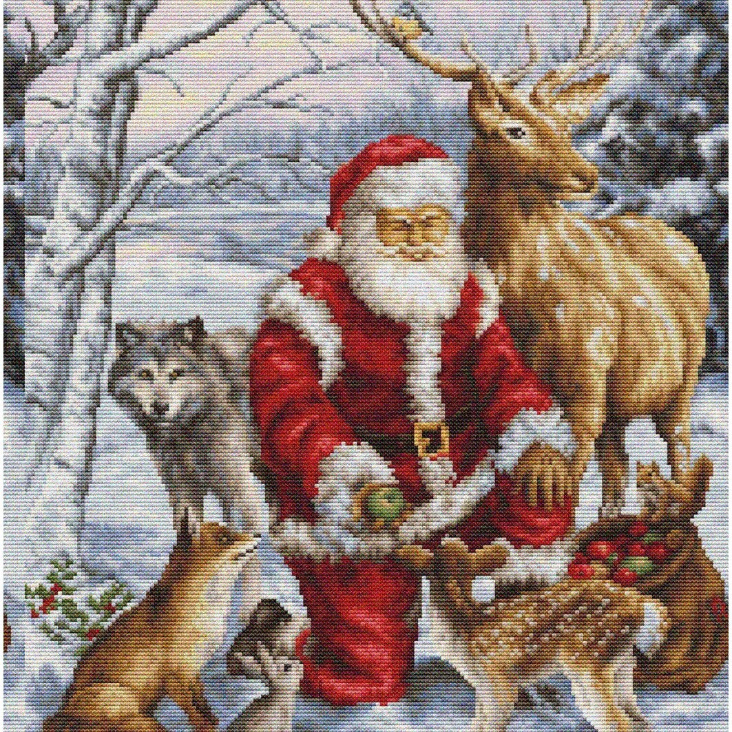 Golden Woodland Cross Stitch Kit for Beginners