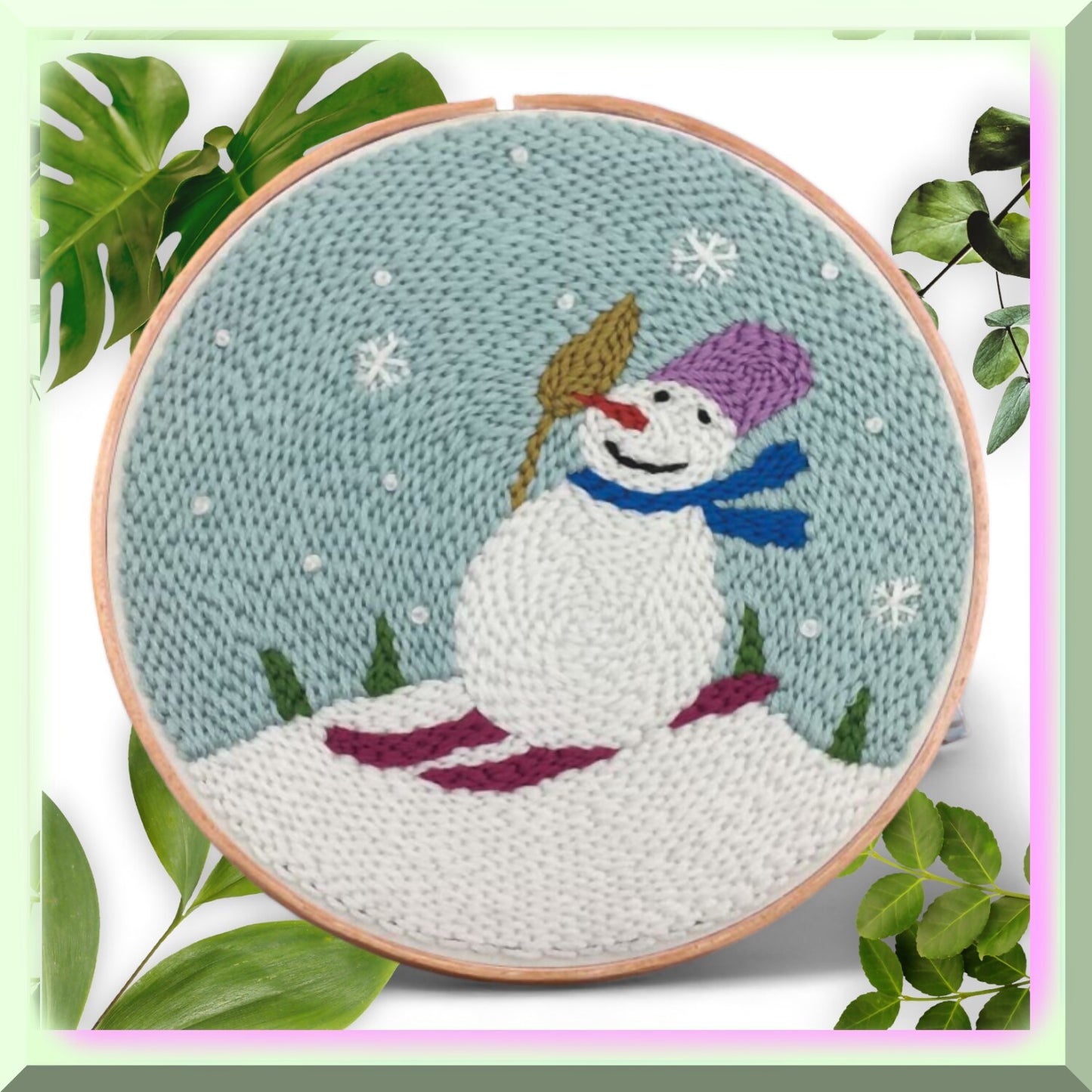 Punch Needle Embroidery Kit for Beginners with Pattern and Tools