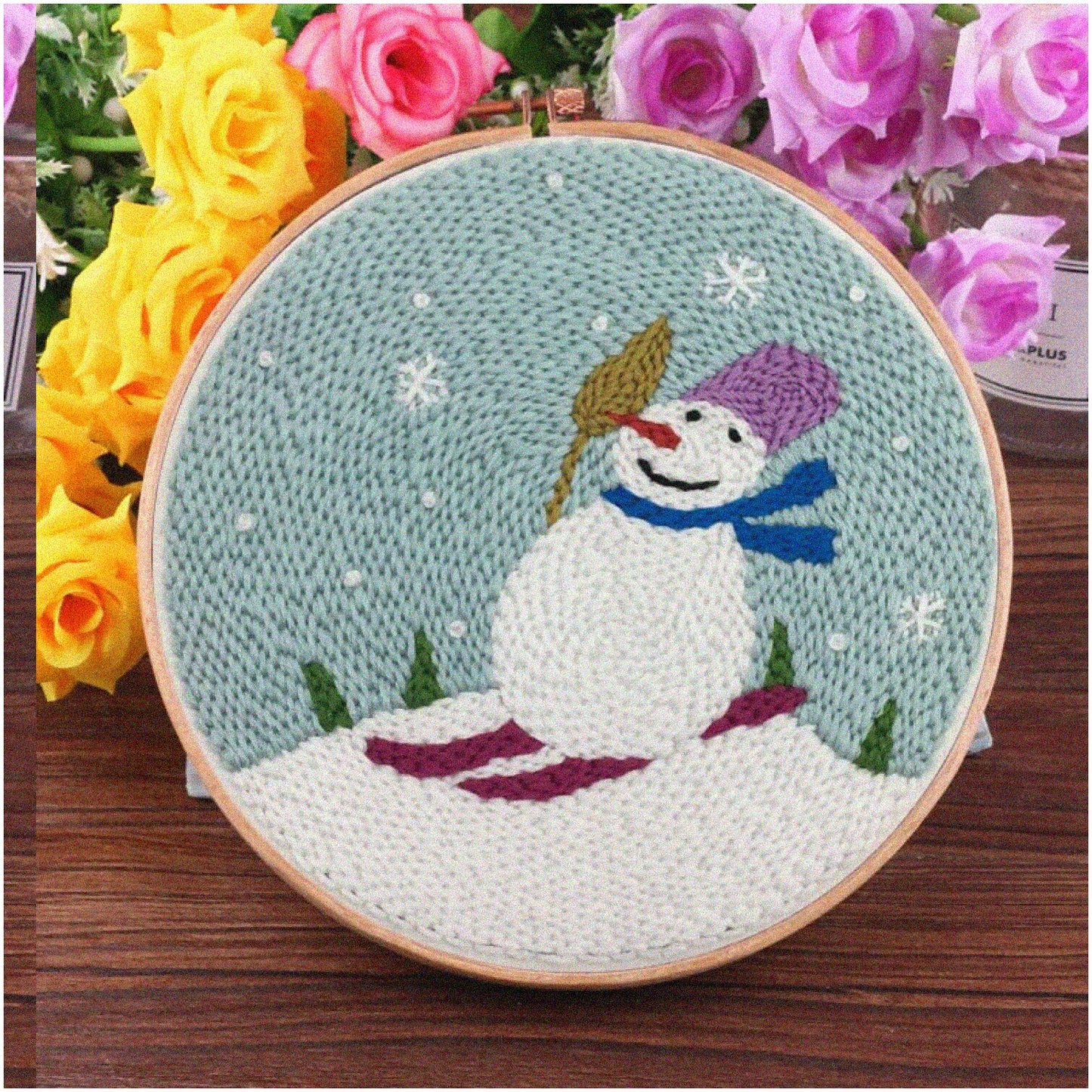 Punch Needle Embroidery Kit for Beginners with Pattern and Tools