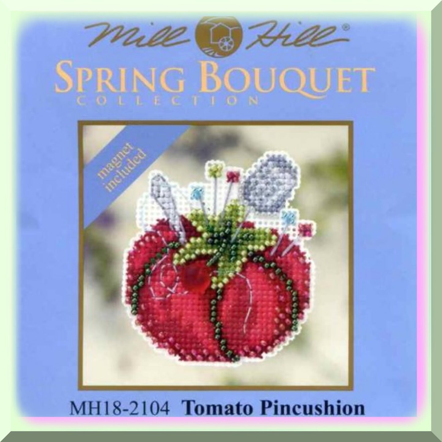 Beaded Tomato Pincushion Cross Stitch Kit for Spring