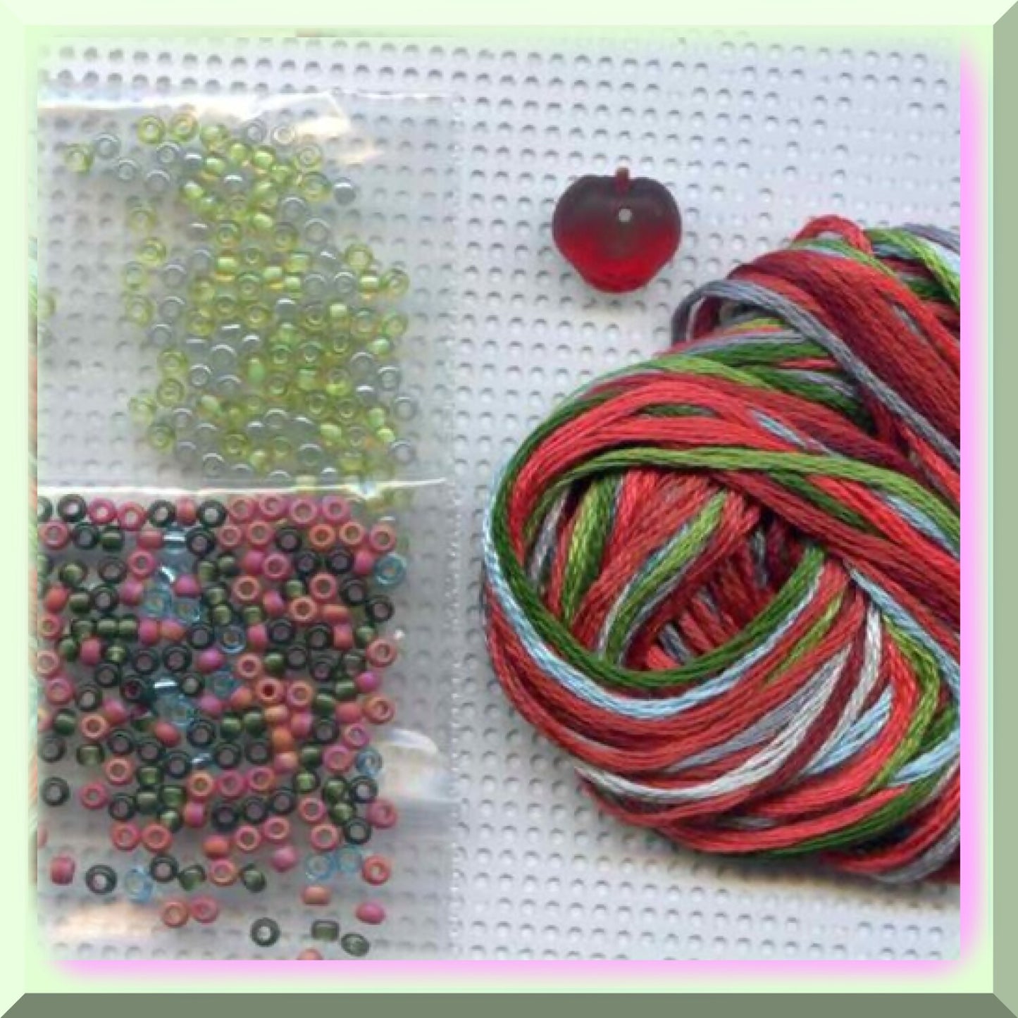 Beaded Tomato Pincushion Cross Stitch Kit for Spring